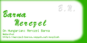 barna merczel business card